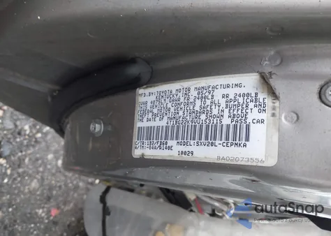 1997 Toyota Camry Le из США, поврежденный, VIN 4T1BG22K9VU153115